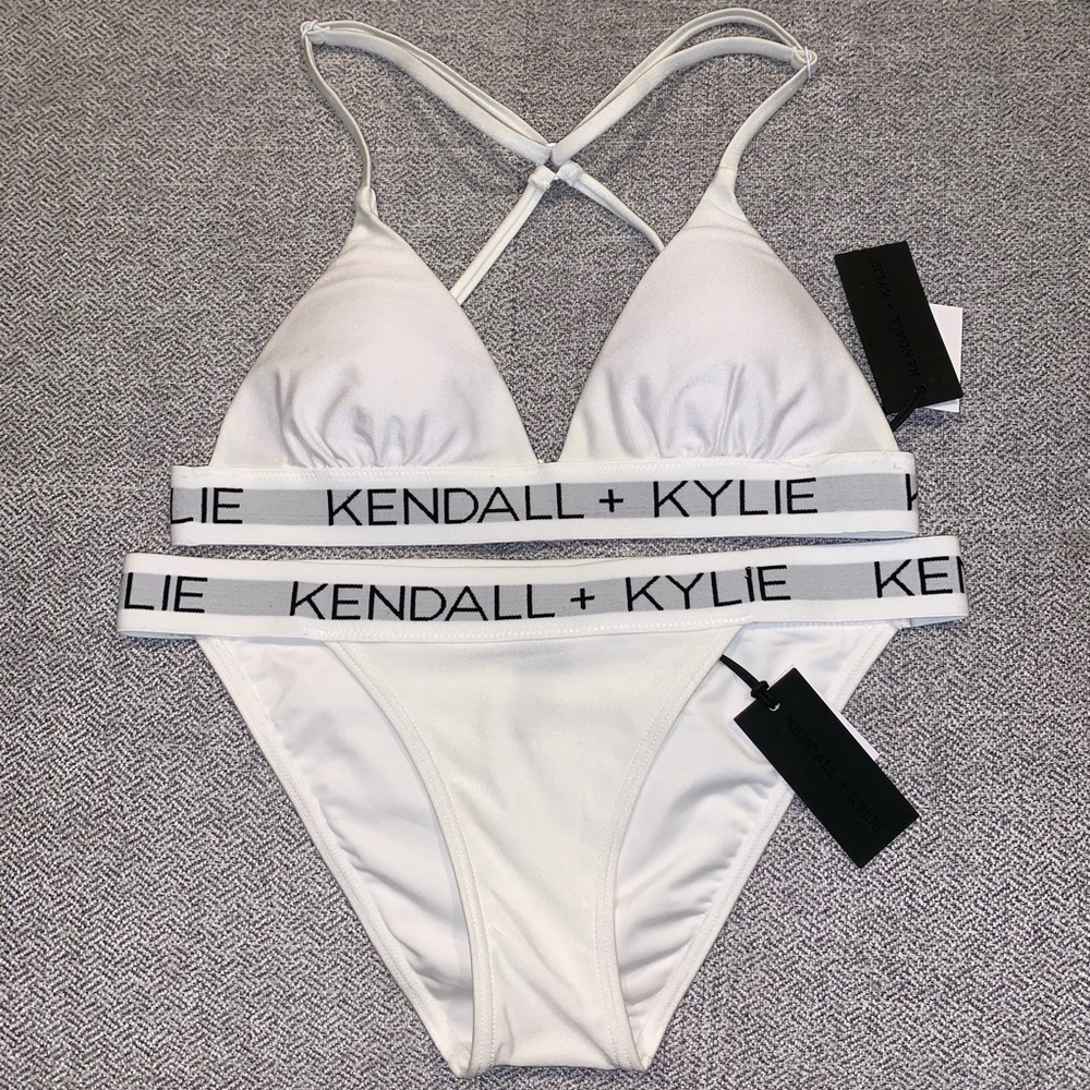 Kendall and Kylie 2-Piece White Bikini Set